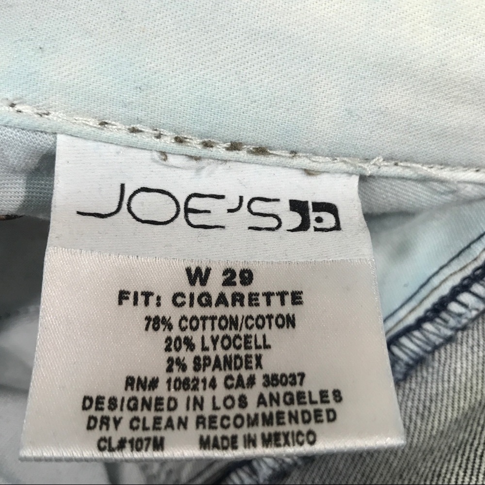 Joe’s jeans size 29 women’s blue NWOT fit cigarett - Picture 7 of 8